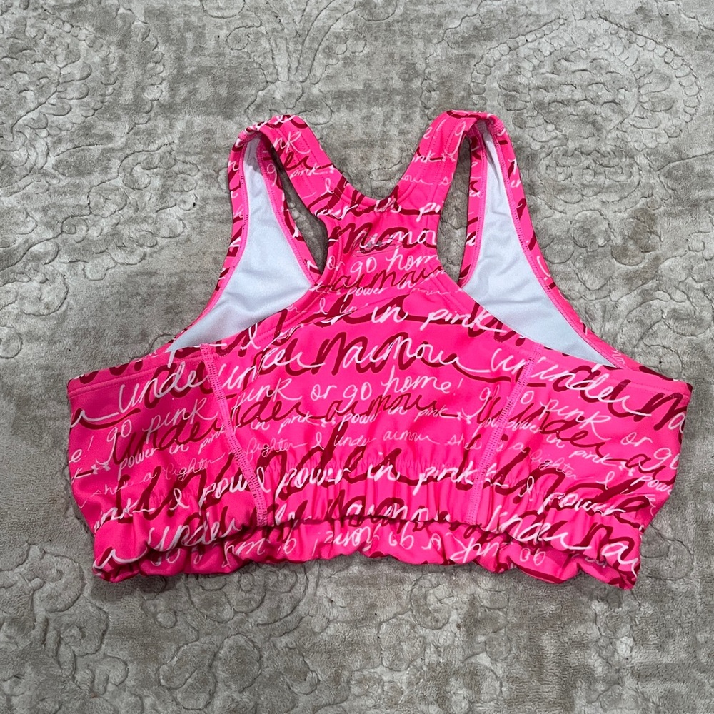 Hot pink under armor, kids, sports bra